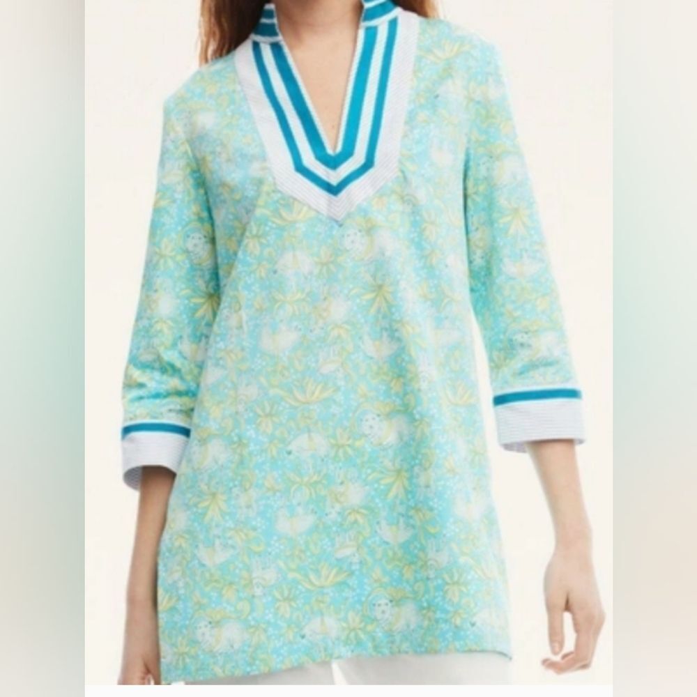 Brooks Brothers Women's Supima Cotton Vintage Lamb Print Tunic Size Medium NWT